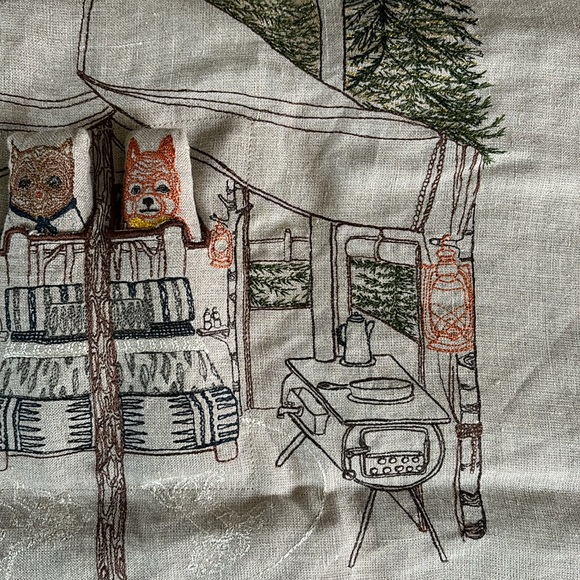 Coral & Tusk Pillow Camper Fox Owl - Picture 6 of 14